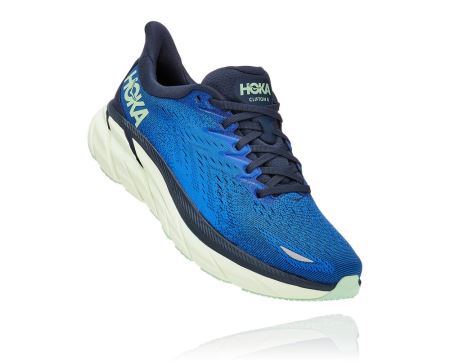 Hoka One One Clifton 8 - Adidasi Alergare Pe Drum Barbati Albastri | RO-JLdPNNS